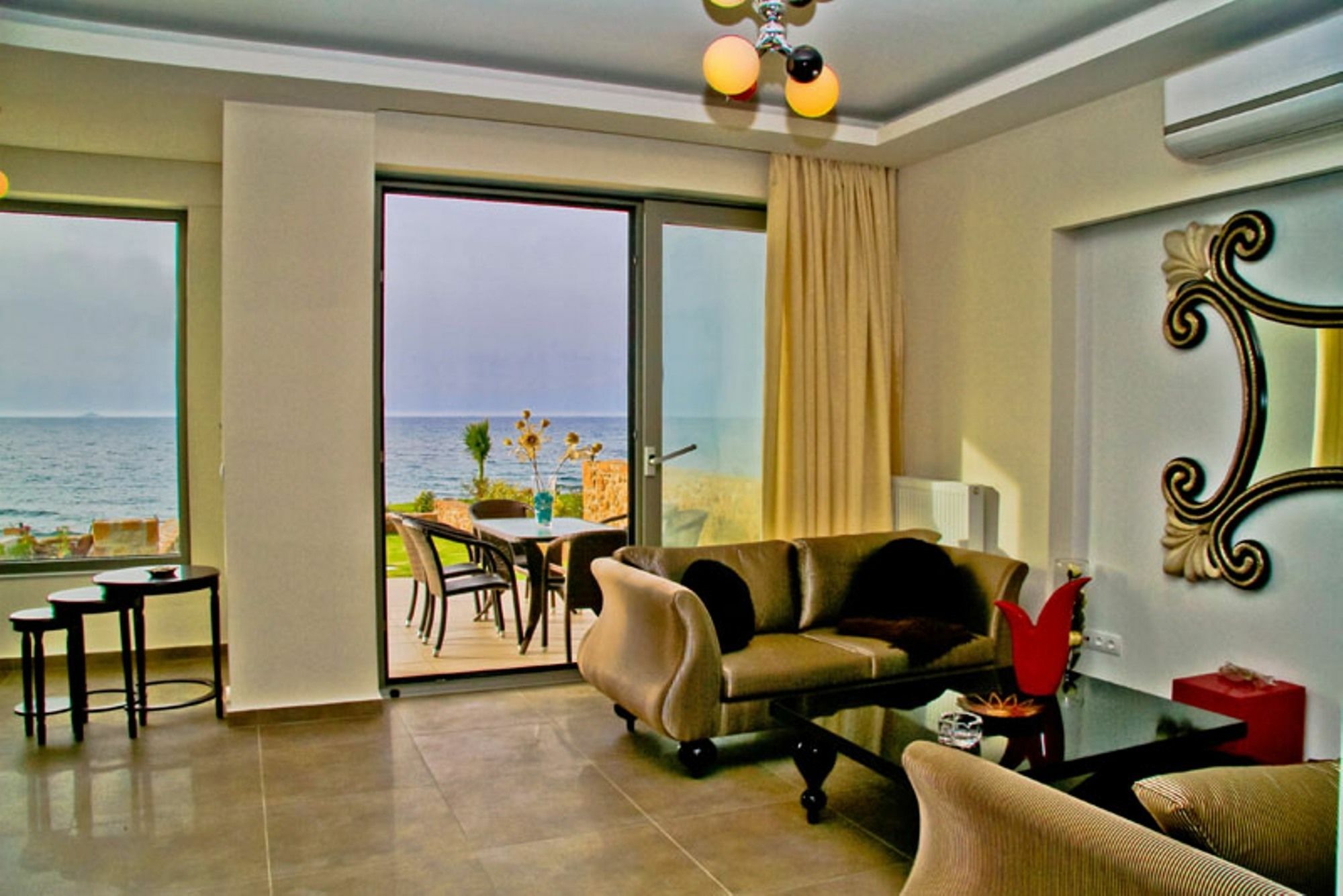 Sea View Beachfront Villa Peri Gouves Extérieur photo